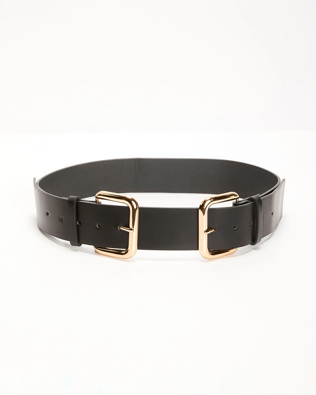 Tight Hold Double Buckle Faux Leather Belt - Image 2