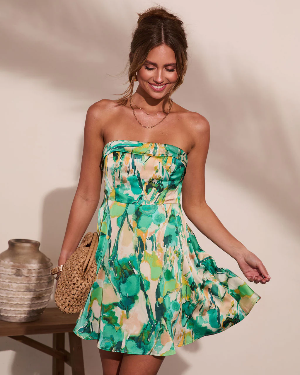 Tiki Breeze Abstract Print Mini Dress - Image 2