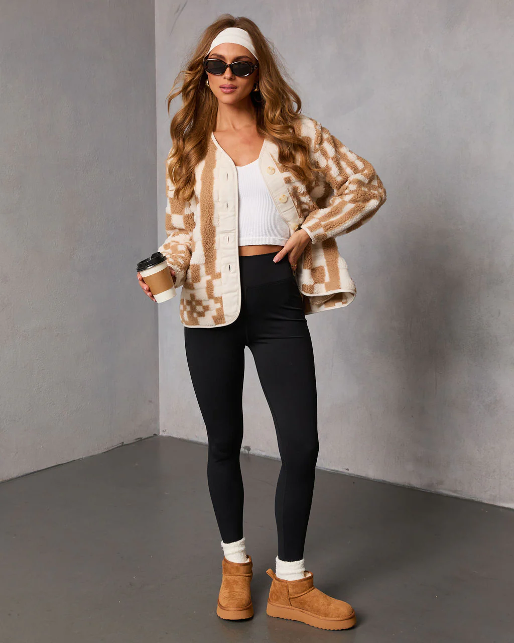 Timeless Form Geometric Sherpa Jacket - Image 2