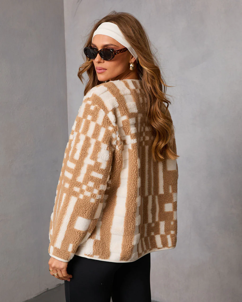 Timeless Form Geometric Sherpa Jacket - Image 4