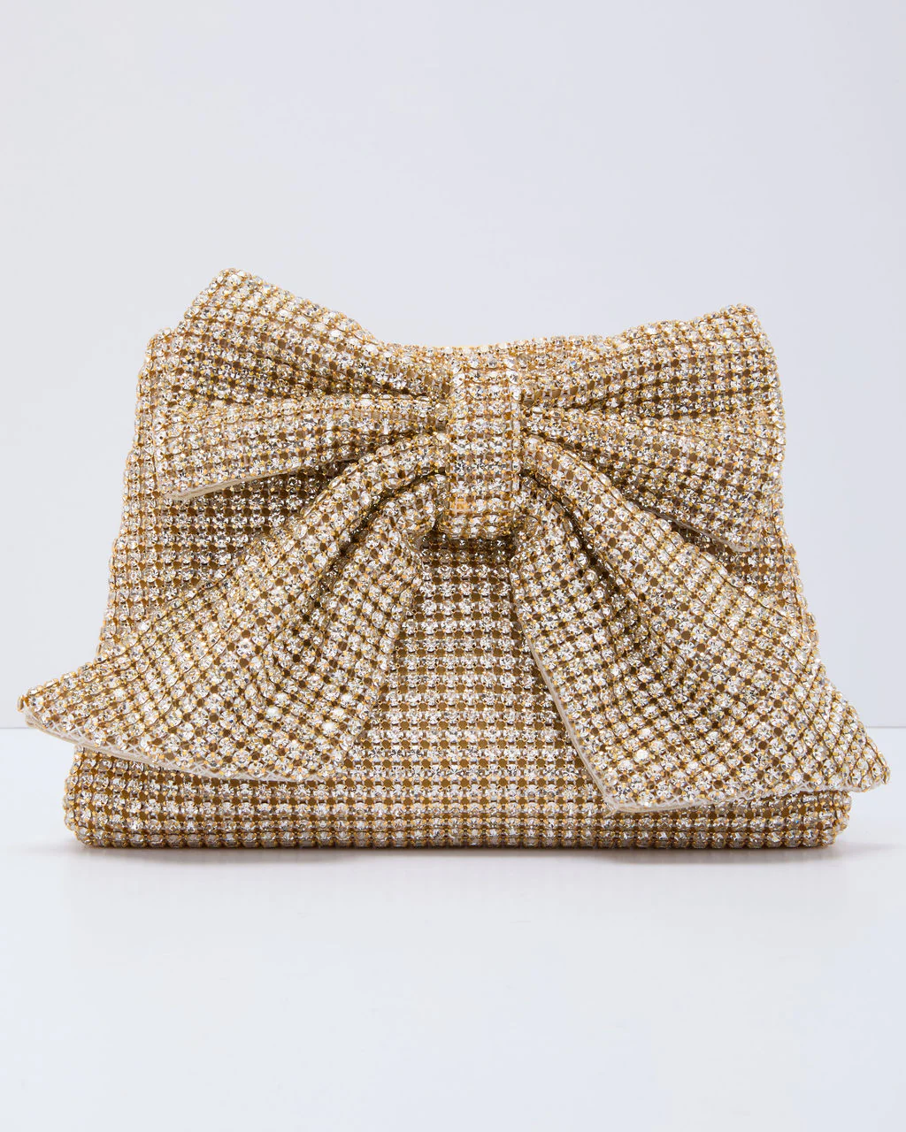 Timeless Shine Embellished Bow Clutch - Image 3