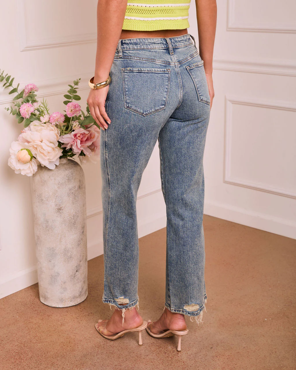 Timeless Studio Super Stretch Mid Rise Straight Leg Jeans - Image 4