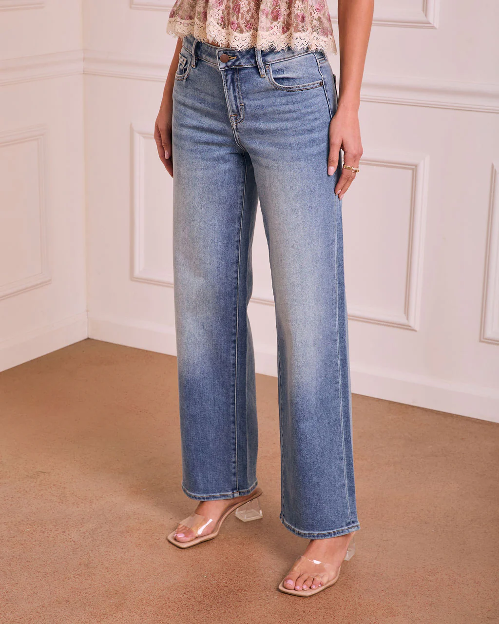 Tisla Super Stretch Mid Rise Straight Leg Jeans - Image 3