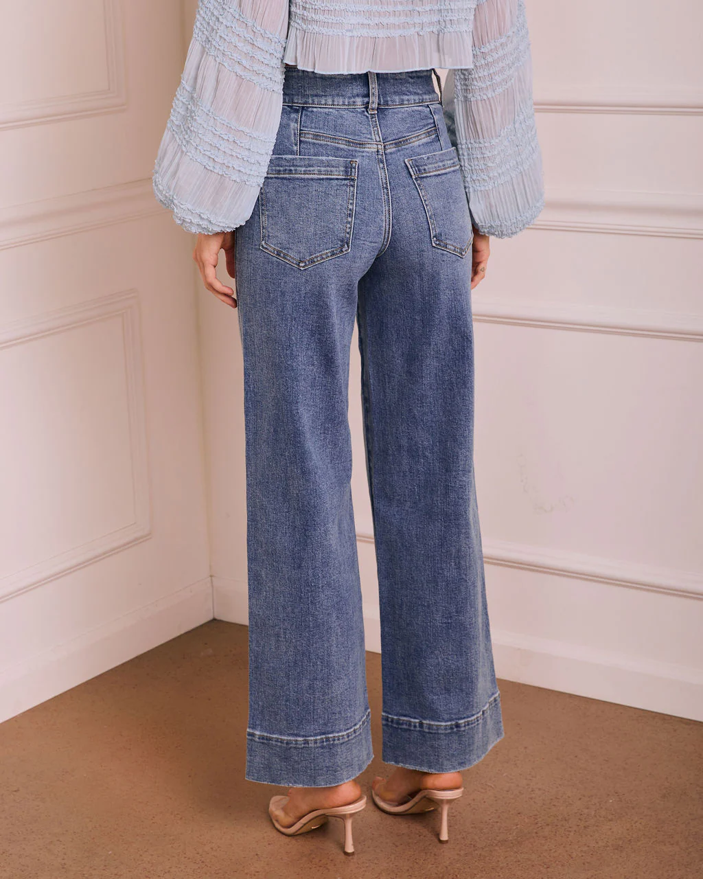 Tiven Stretch High Rise Wide Leg Jeans - Image 4