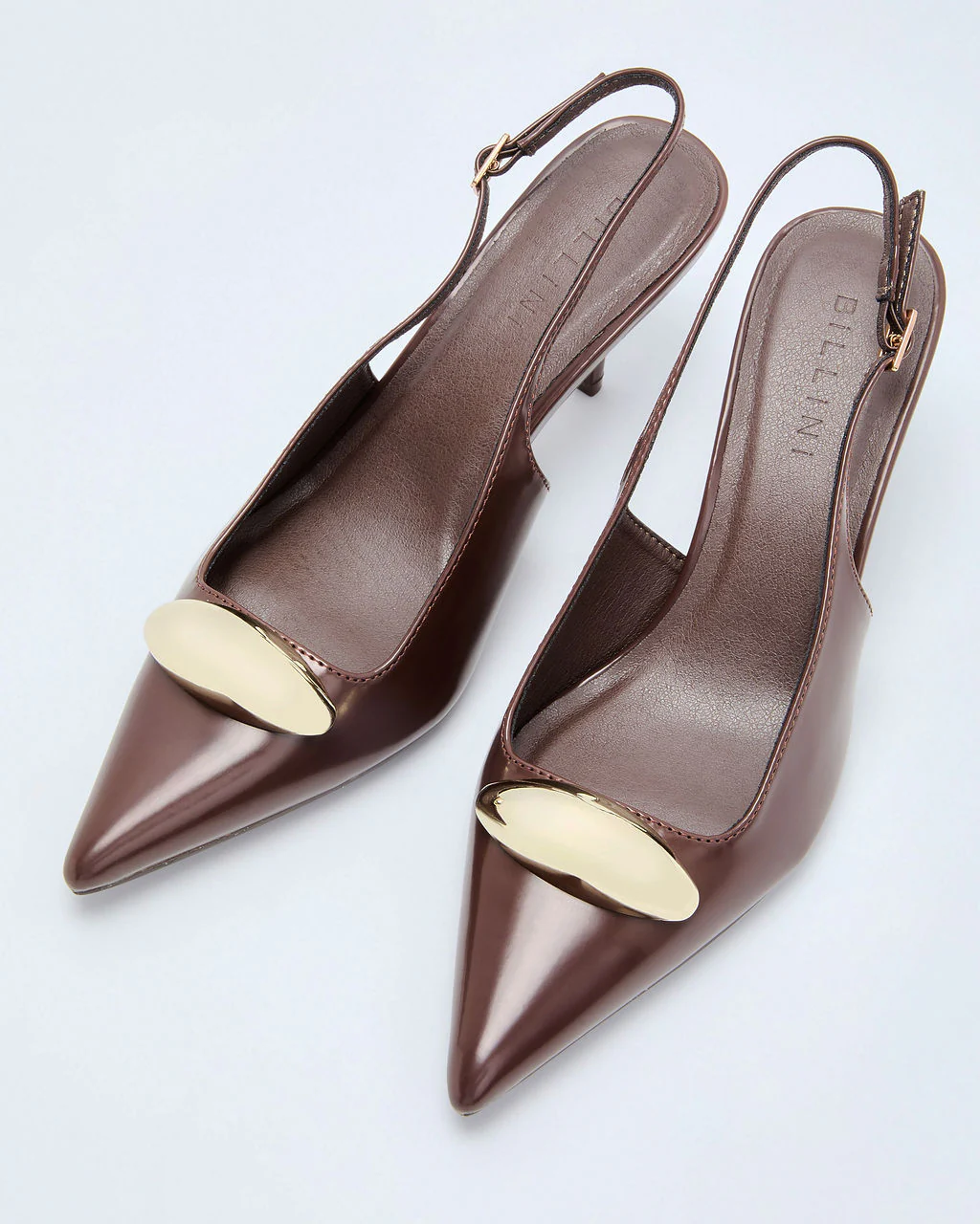 Toffee Walks Pointed Toe Slingback Heels - Image 2