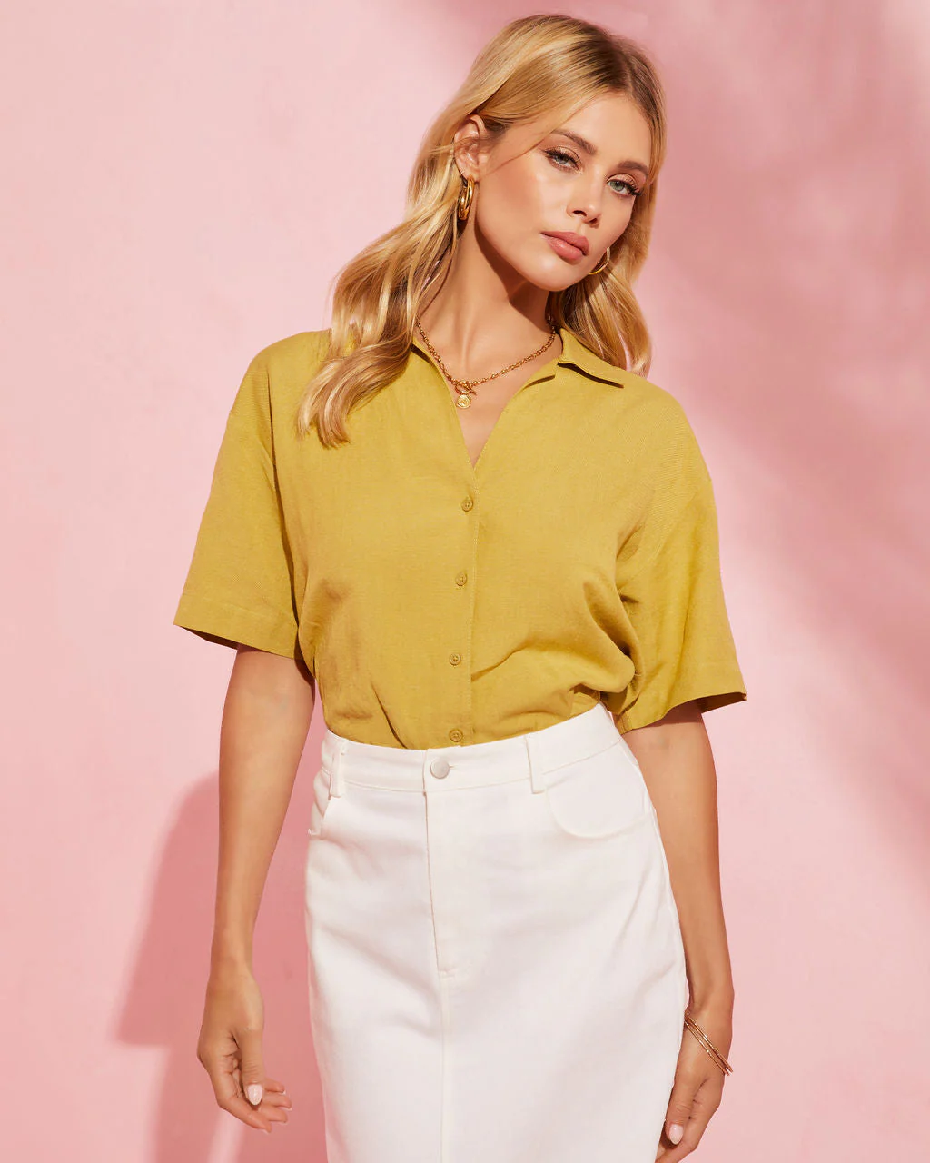 Tofino Short Sleeve Button Up Top - Image 5