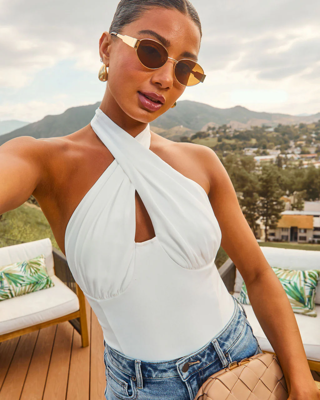 Torey Criss Cross Halter Top - Image 6