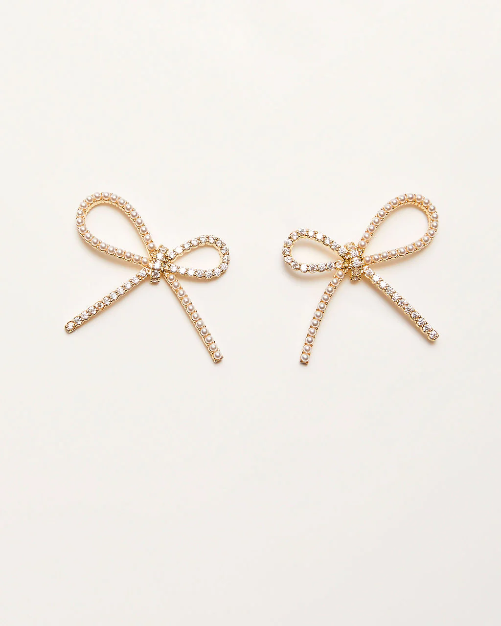 Tova Rhinestone Bow Stud Earrings - Image 2