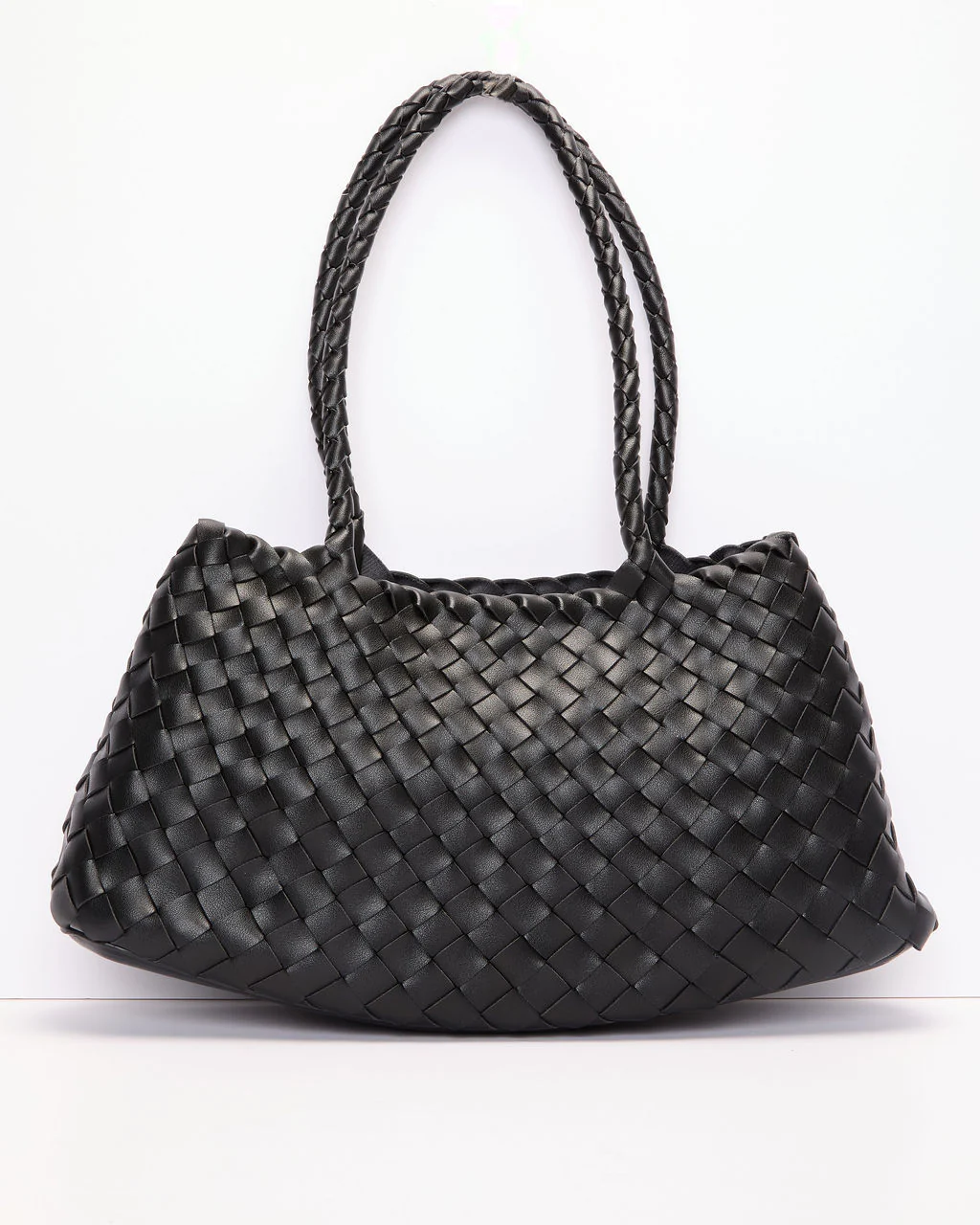 Tove Woven Vegan Leather Tote Bag - Image 8