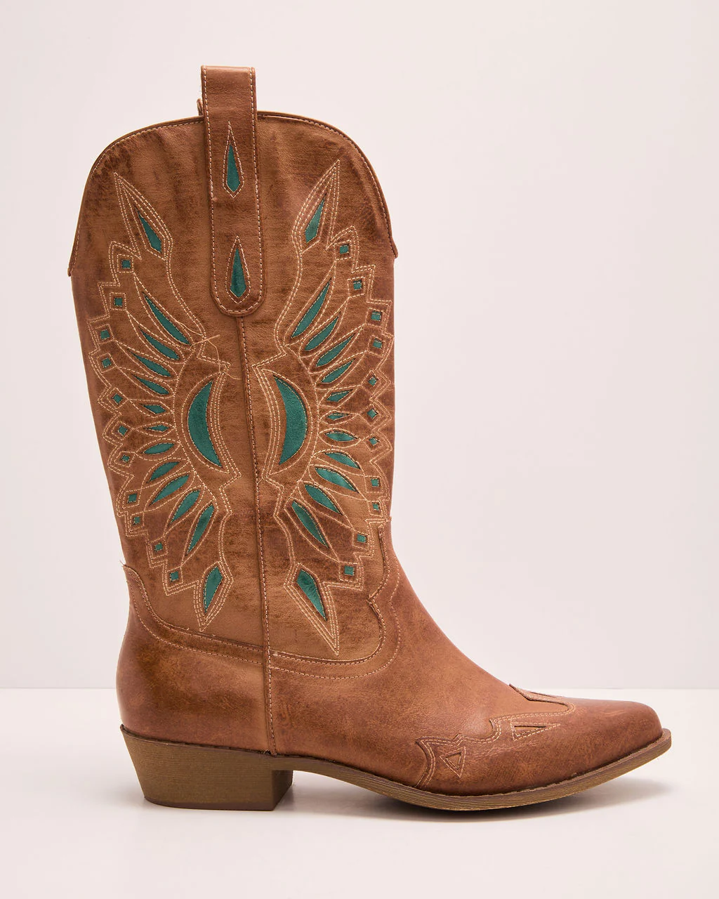 Trail Blazer Embroidered Vegan Leather Western Boots - Image 3