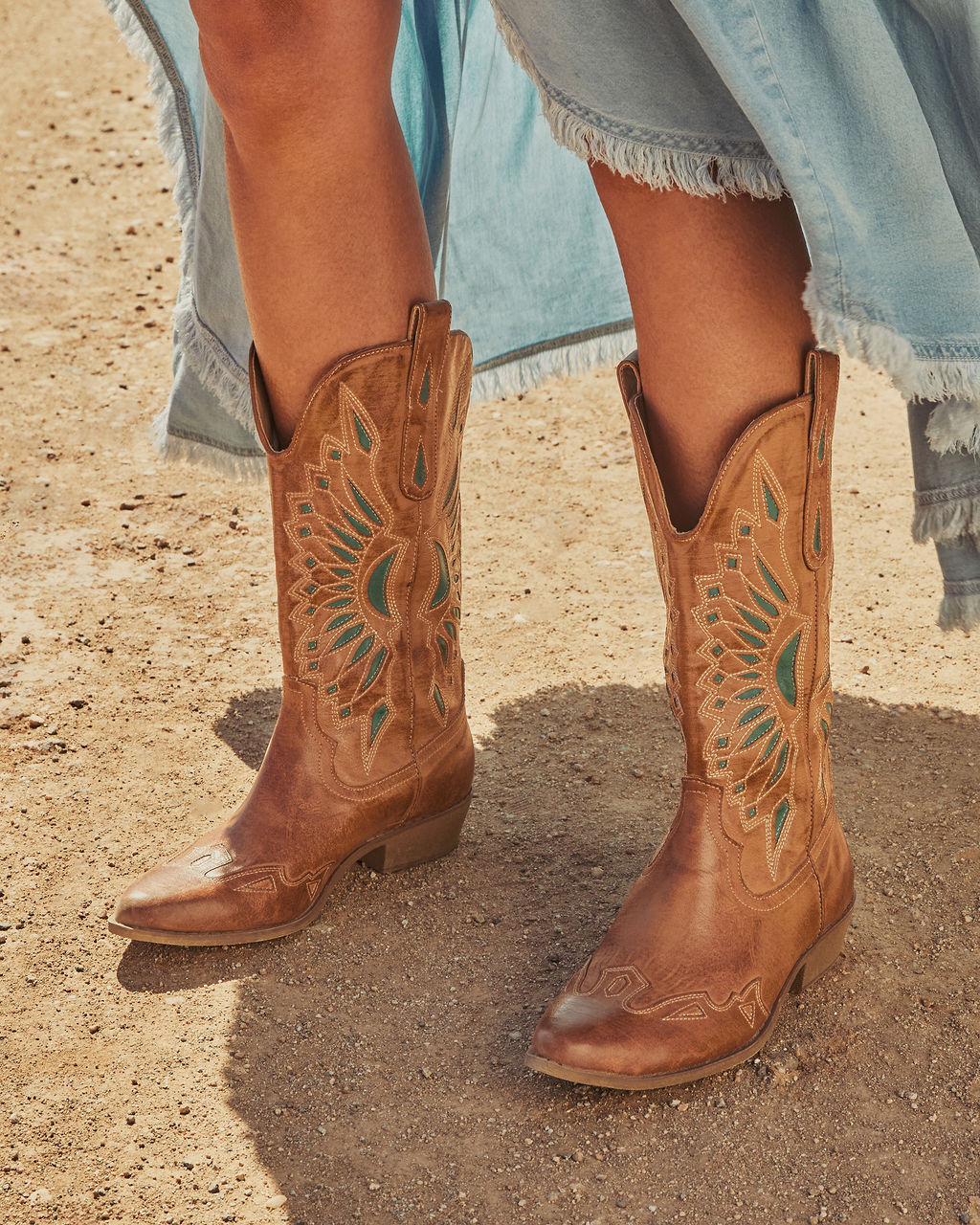 Trail Blazer Embroidered Vegan Leather Western Boots - Image 6