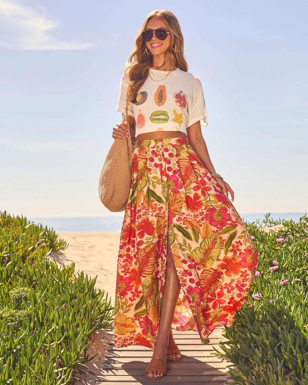 Travel Dreams Flowy Maxi Skirt - Image 11