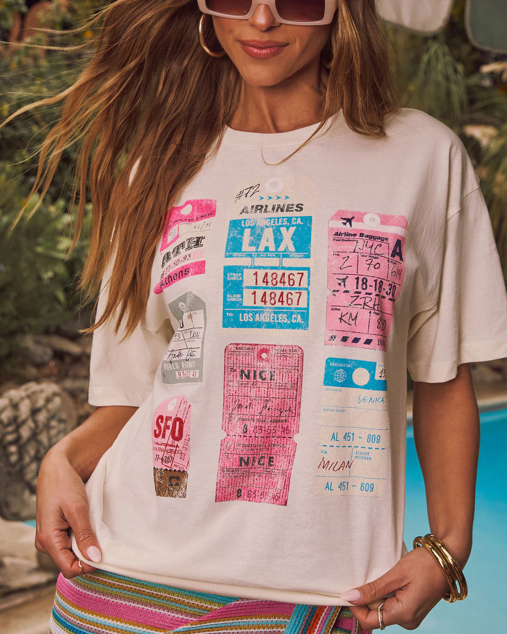Travel Ticket Short Sleeve Graphic Tee - Image 2