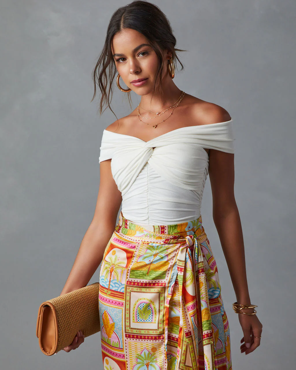 Trisha Off The Shoulder Ruched Bodysuit - Image 5