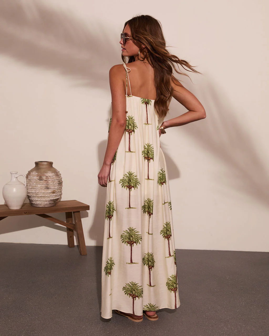 Tropic Treasure Palm Print Maxi Dress - Image 4