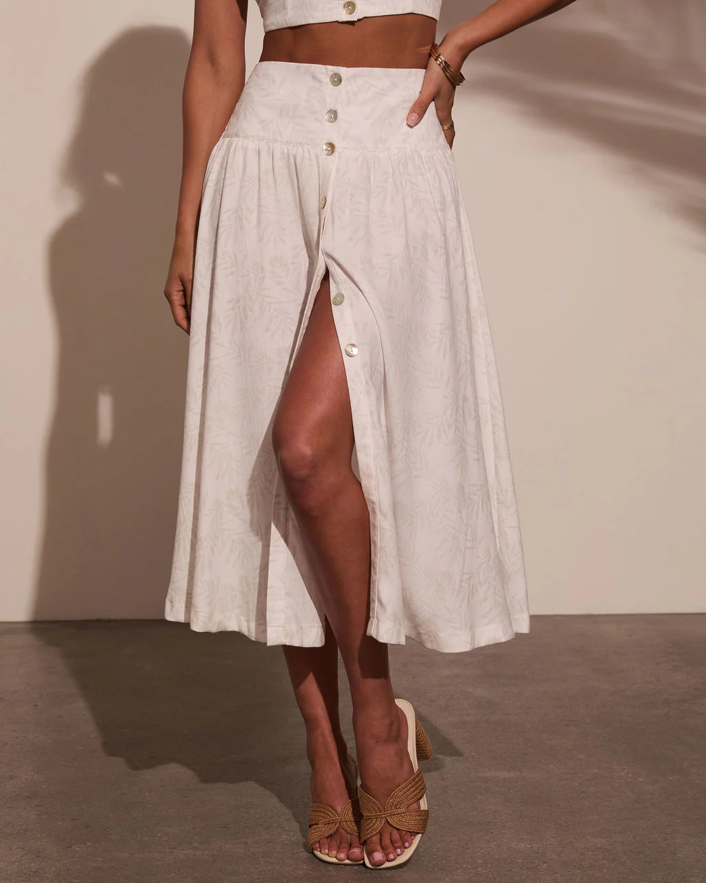 Tropical Chill Palm Midi Skirt - Image 2