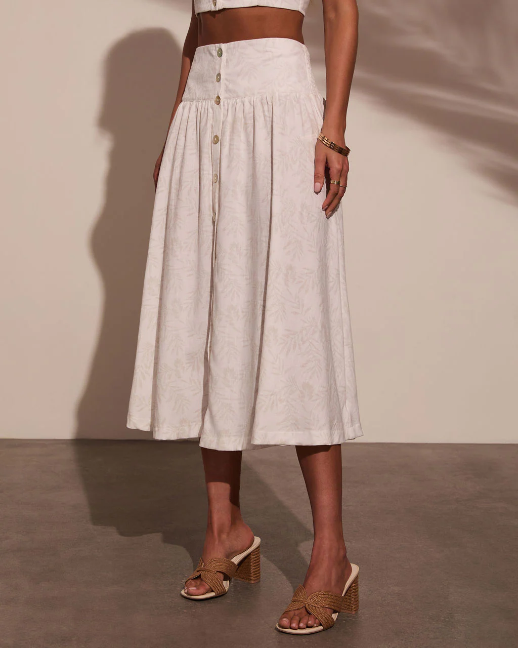 Tropical Chill Palm Midi Skirt - Image 3