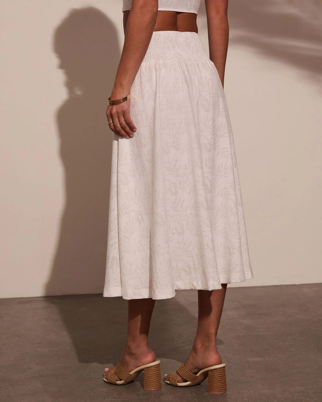 Tropical Chill Palm Midi Skirt - Image 4