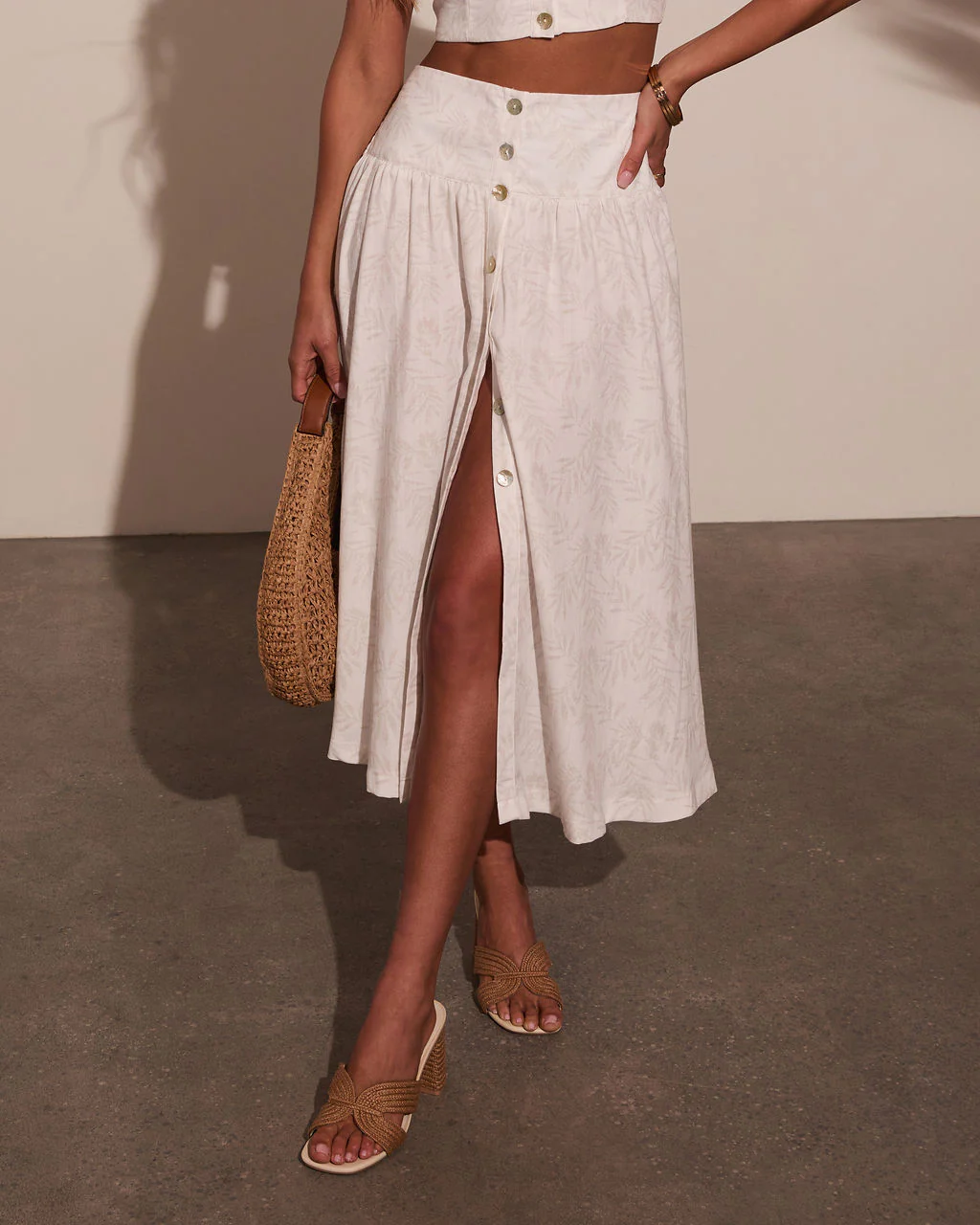Tropical Chill Palm Midi Skirt - Image 5