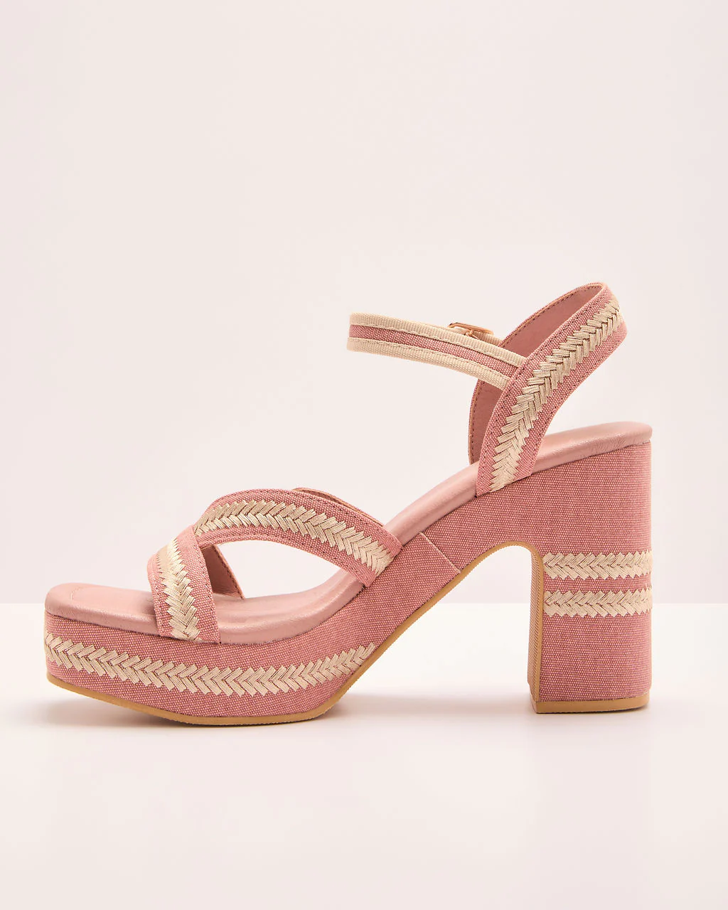 Tullia Contrast Trim Raffia Platform Sandals - Image 3