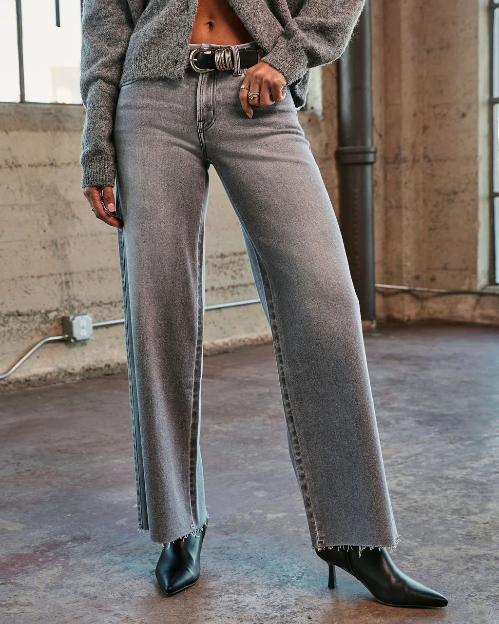 Turning Point Stretch Mid Rise Straight Leg Jeans - Image 2