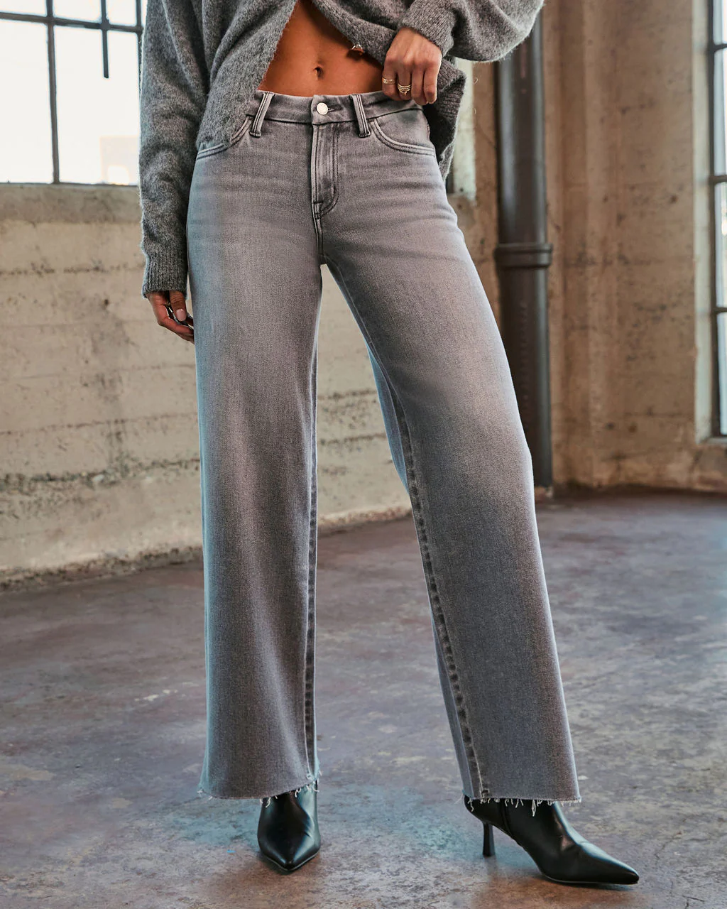 Turning Point Stretch Mid Rise Straight Leg Jeans - Image 5
