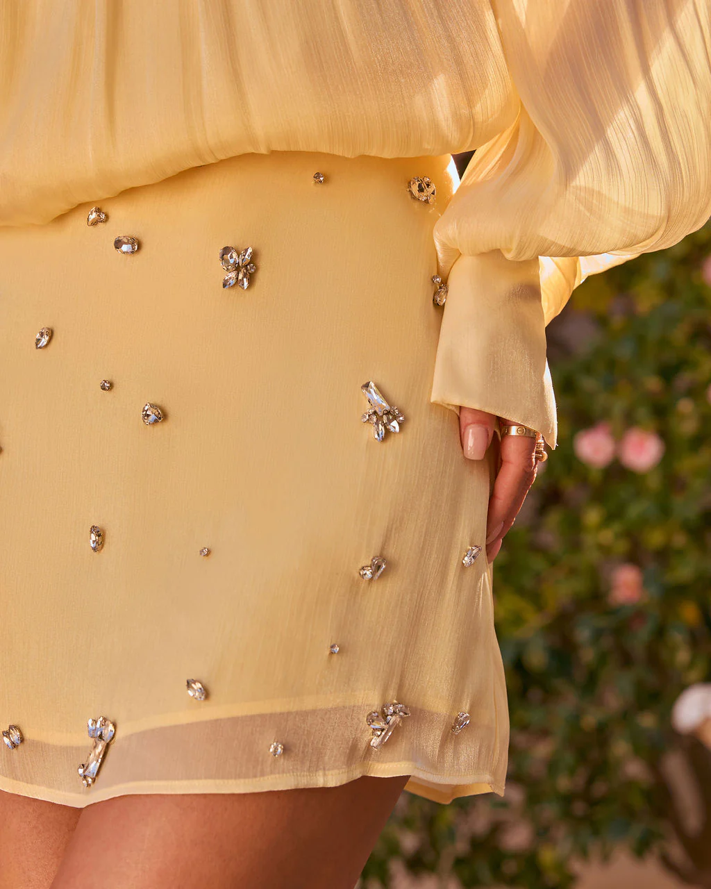 Twilight Whimsy Embellished Mini Skirt - Image 6