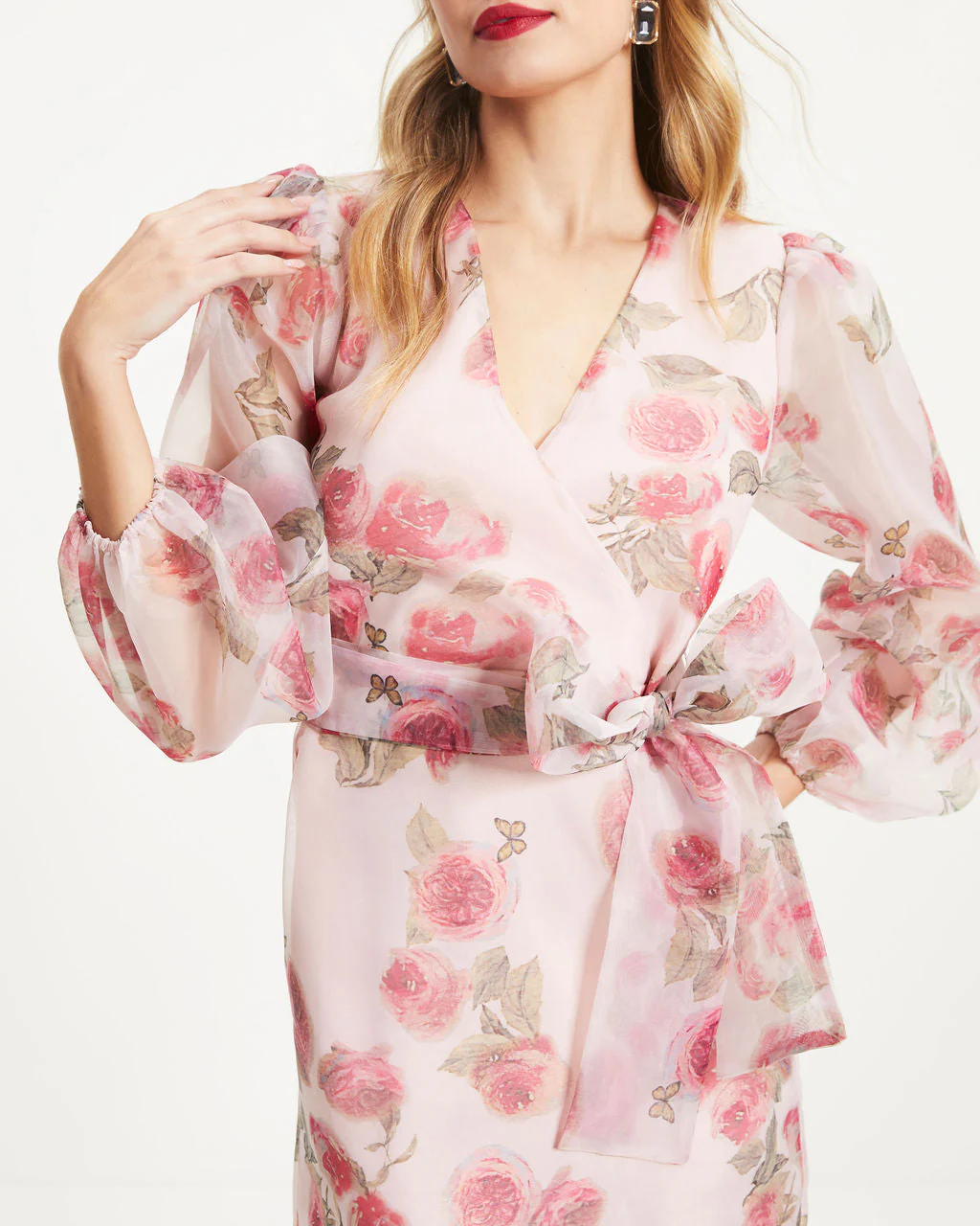 Unexpected Butterflies Floral Organza Mini Dress - Image 2