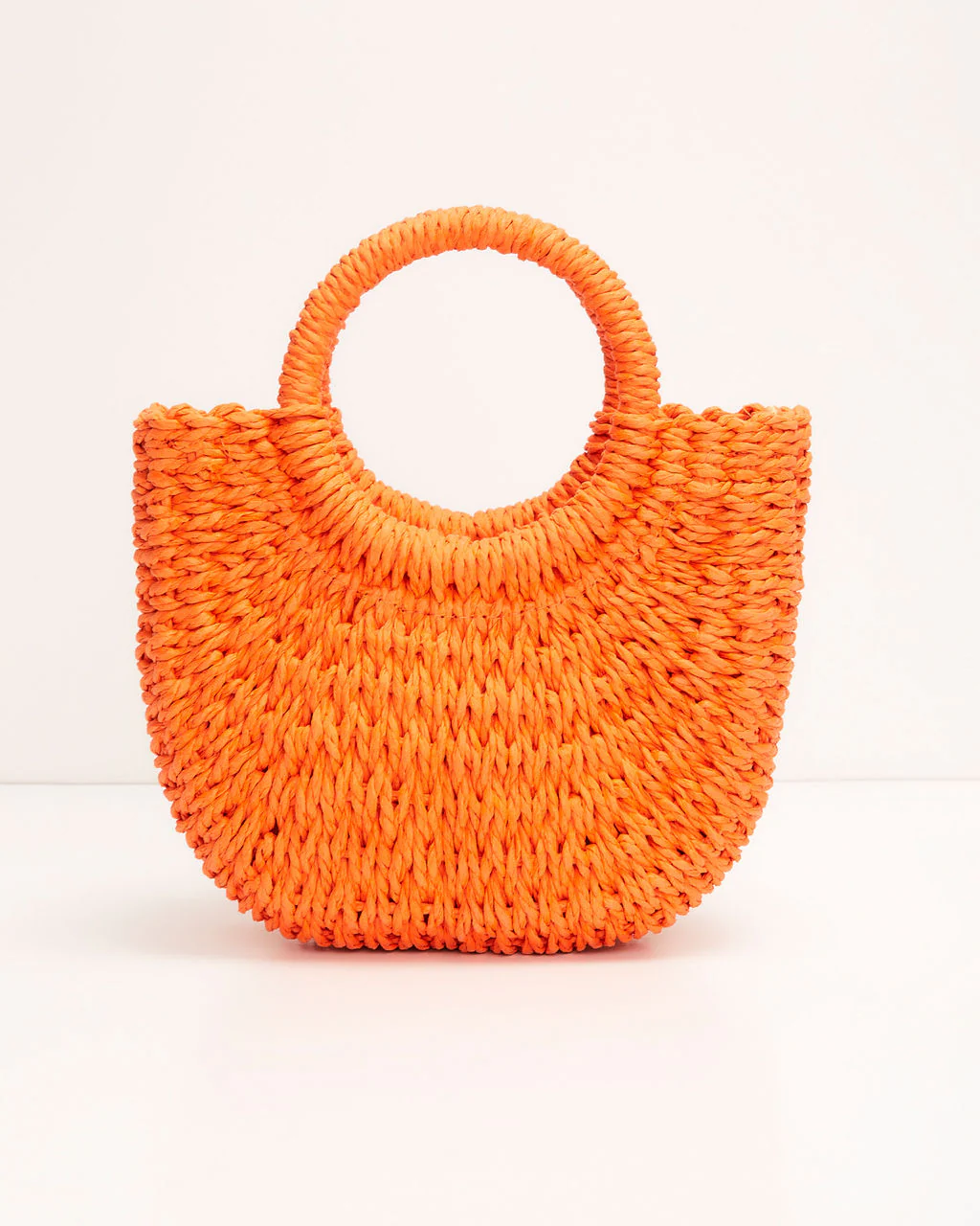Valencia Small Rounded Straw Tote - Image 12