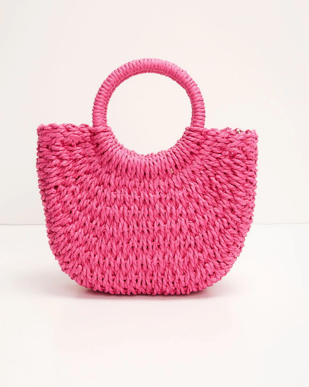 Valencia Small Rounded Straw Tote - Image 2