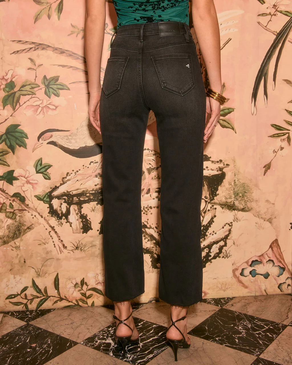 Venti High Rise Straight Leg Crop Denim - Image 4