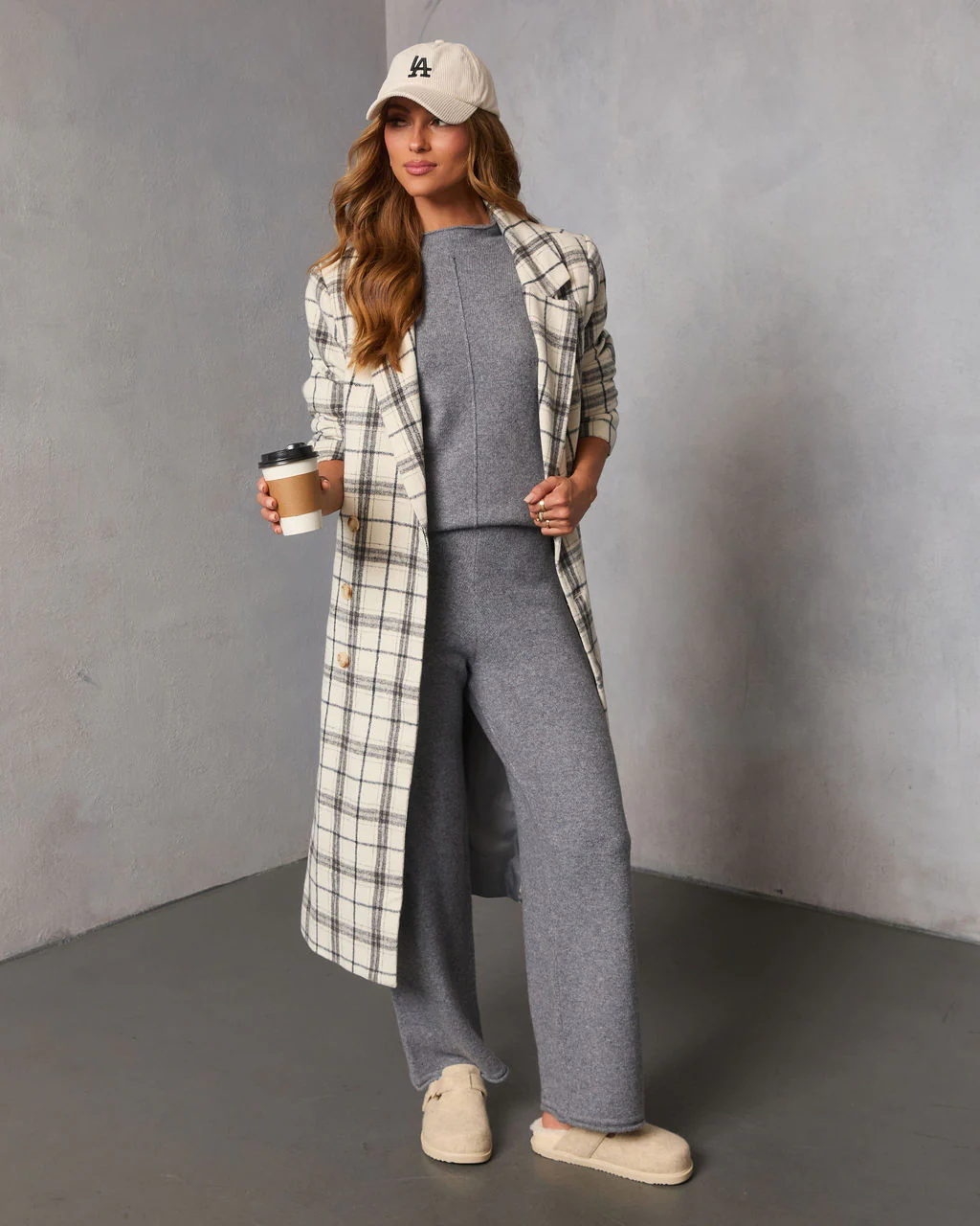 Verone Plaid Print Trench Coat - Image 5