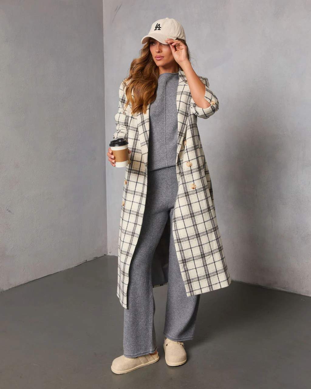 Verone Plaid Print Trench Coat - Image 6