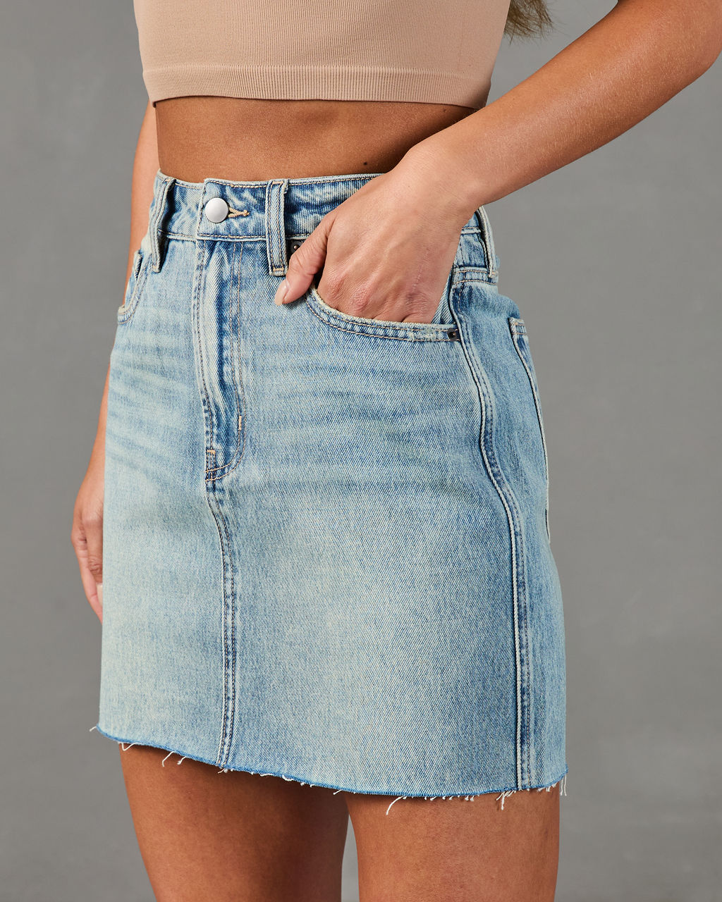 Visalia Denim Mini Skirt - Image 9