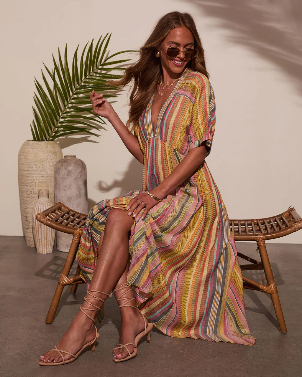 Vivica Striped Maxi Dress - Image 5