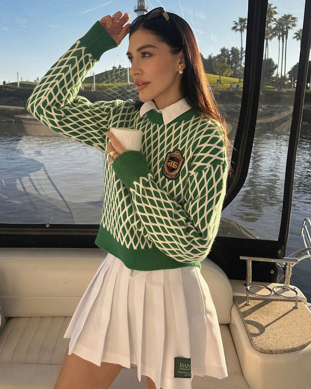Waldorf Crest Diamond Print Sweater - Image 5