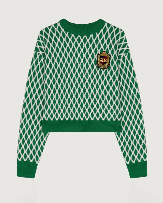Waldorf Crest Diamond Print Sweater - Image 6