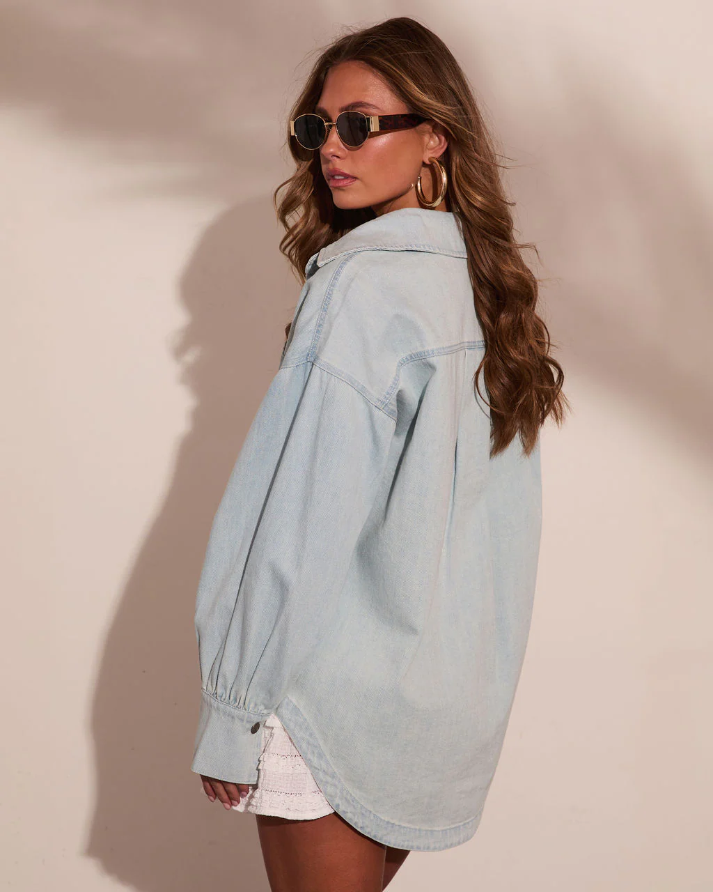 Wander West Denim Button Down Top - Image 4