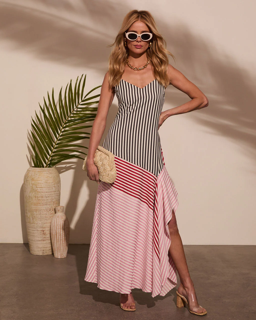 Wanderlust Contrast Stripe Panel Slip Dress - Image 5