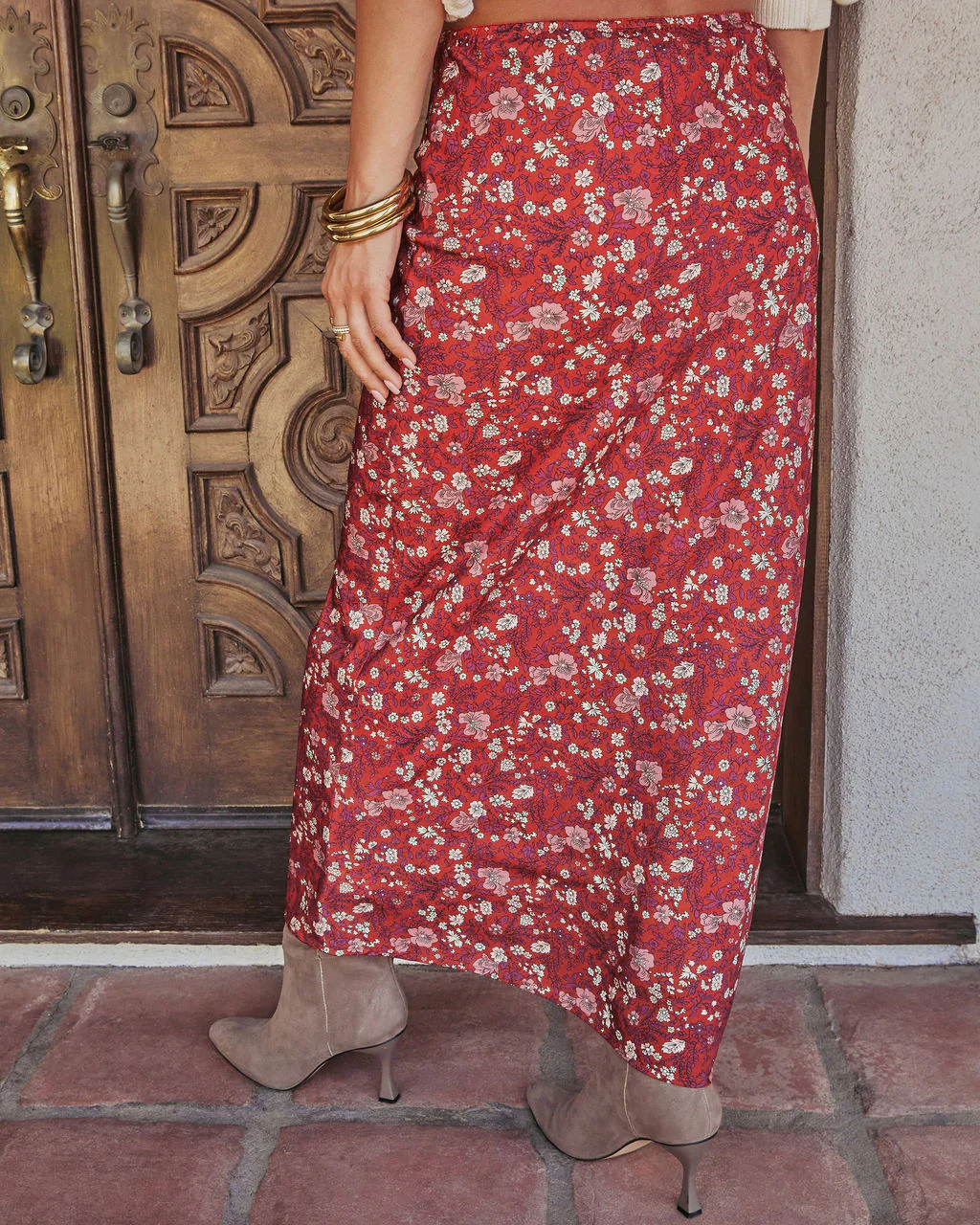Warm Fade Printed Maxi Skirt - Image 4