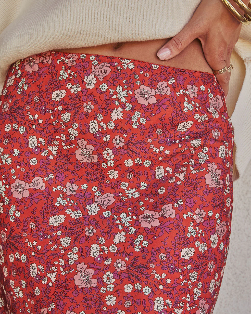 Warm Fade Printed Maxi Skirt - Image 6