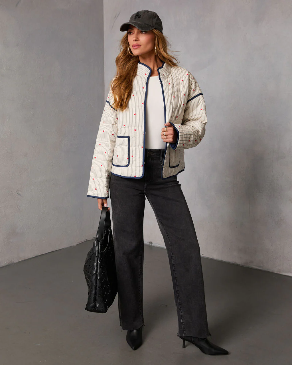 Warm Hearts Quilted Heart Print Jacket - Image 2