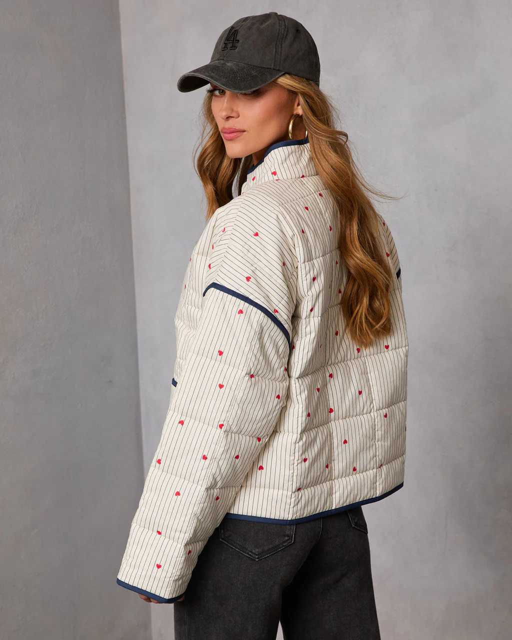 Warm Hearts Quilted Heart Print Jacket - Image 4