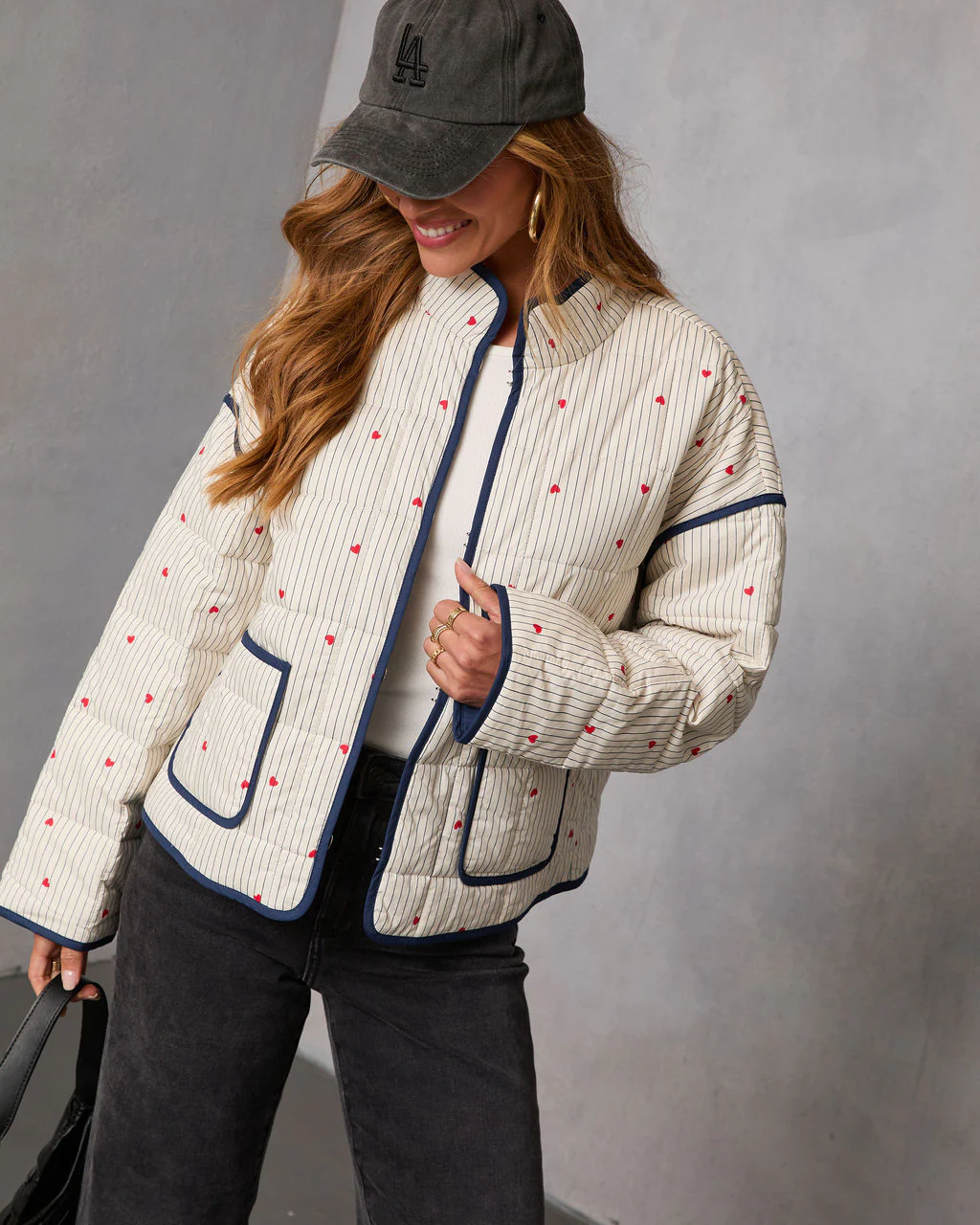 Warm Hearts Quilted Heart Print Jacket - Image 5