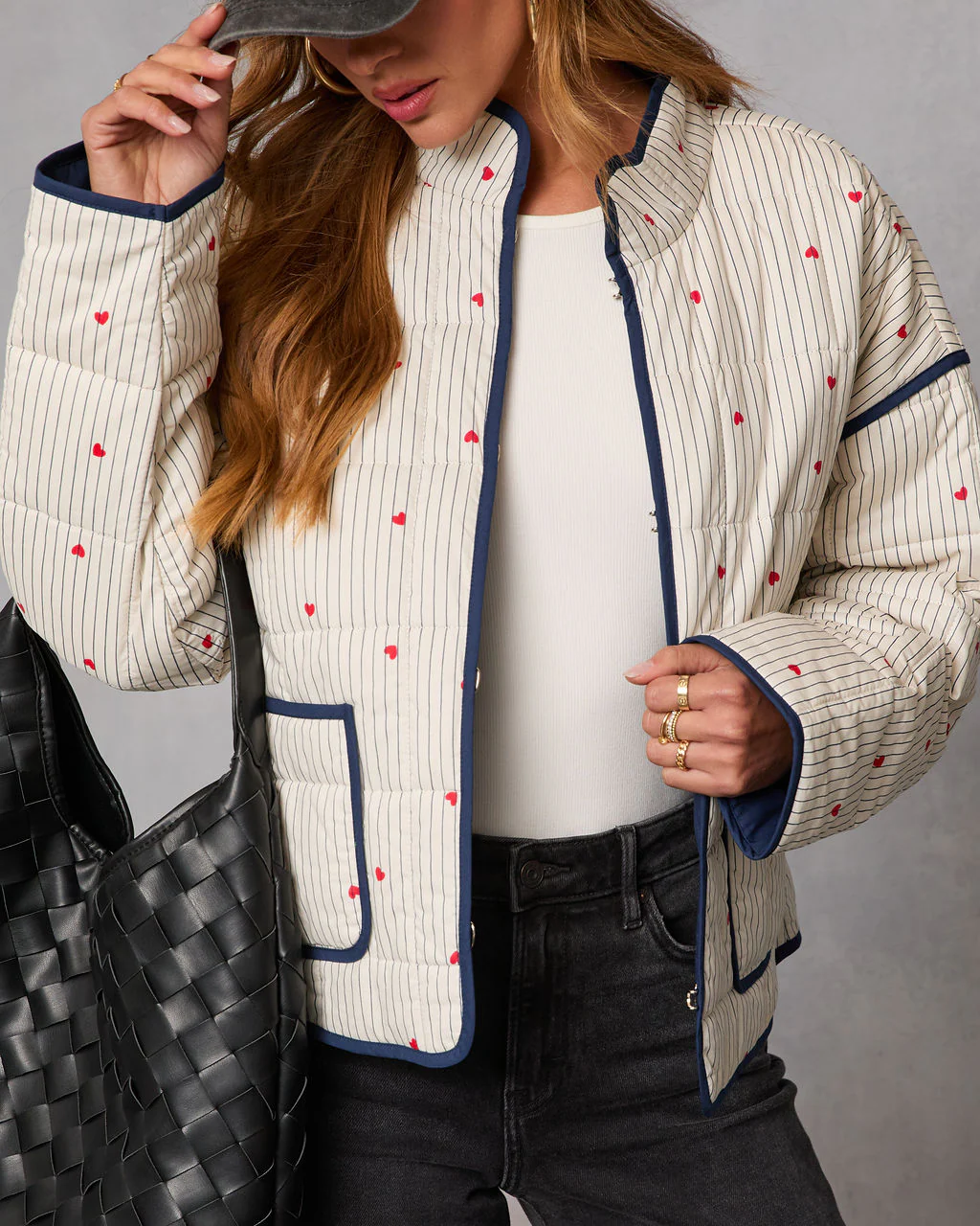 Warm Hearts Quilted Heart Print Jacket - Image 6