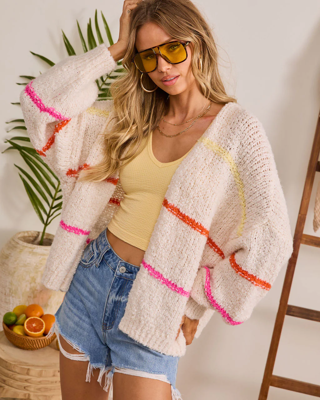 Warm Tide Coast Striped Knit Cardigan - Image 6
