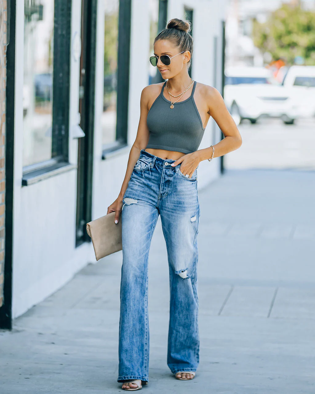 Warren High Rise Distressed 90'S Flare Denim - Image 8