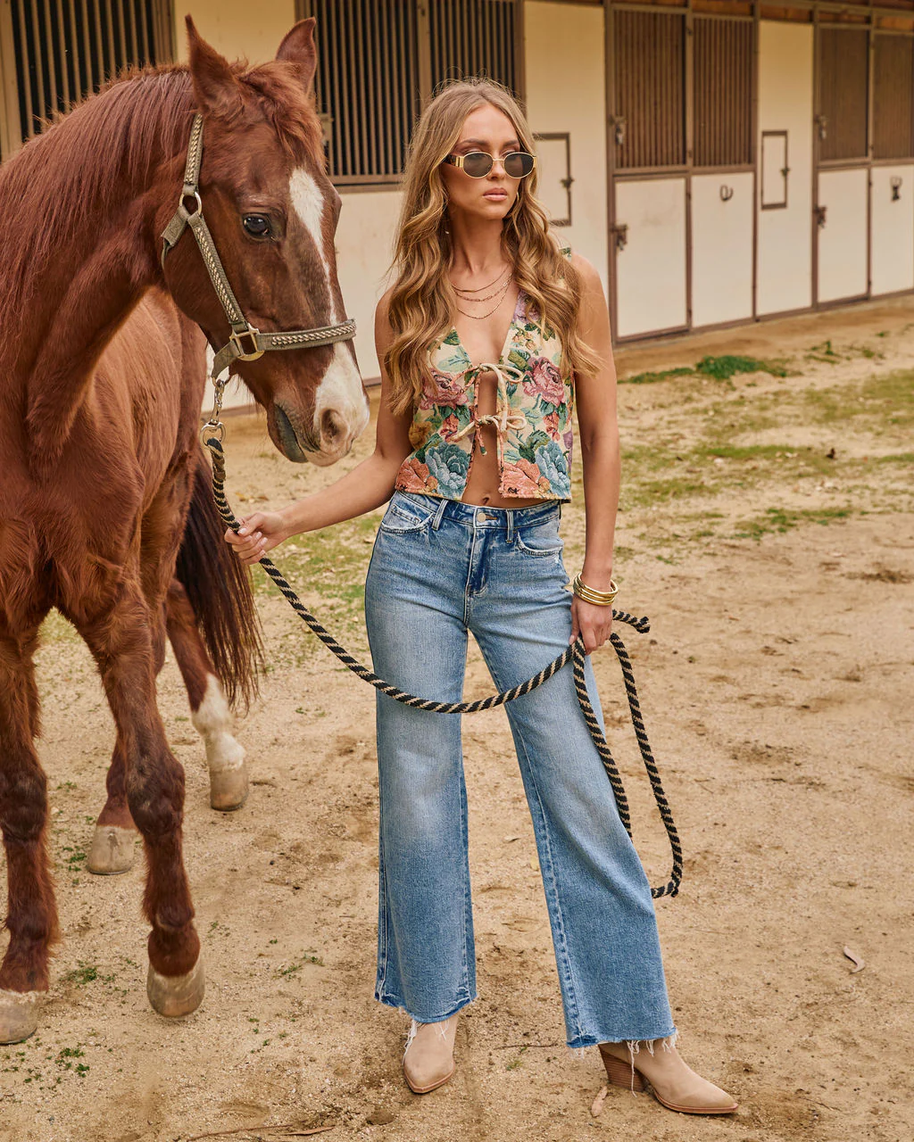 Washed Wishes Super Stretch Mid Rise Flare Leg Jeans - Image 2