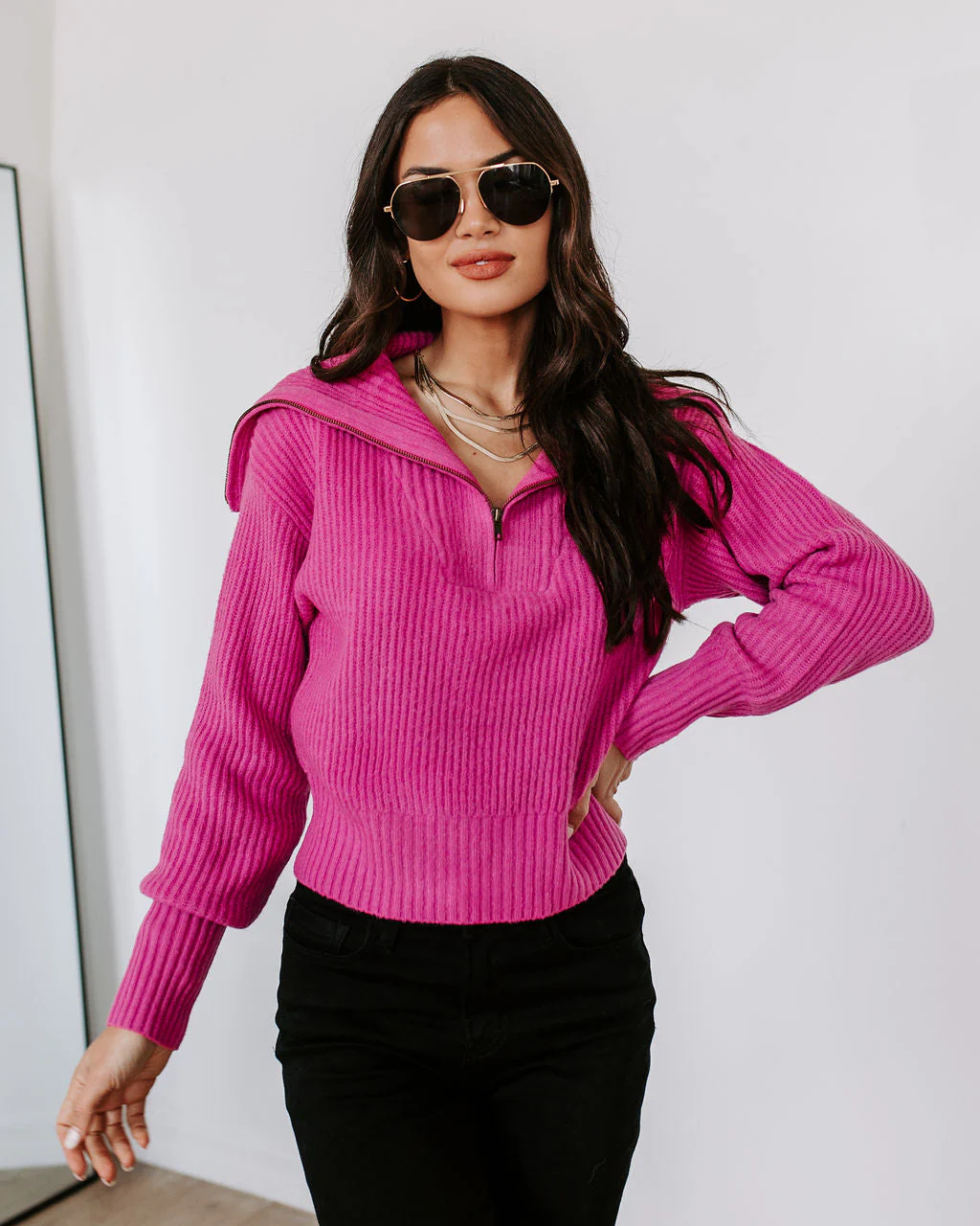 We Love It Half Zip Pullover Sweater - Image 5