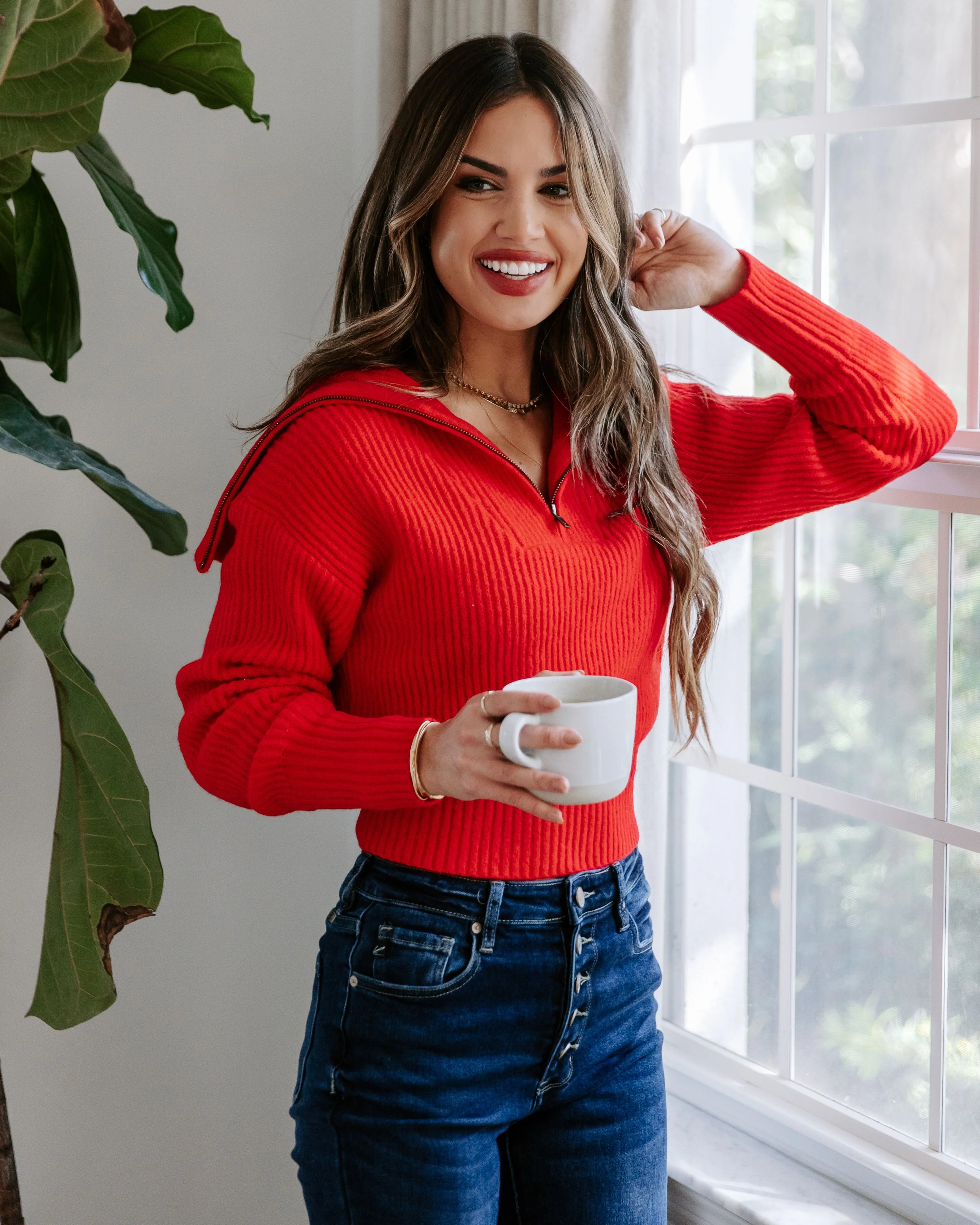 We Love It Half Zip Pullover Sweater - Image 9